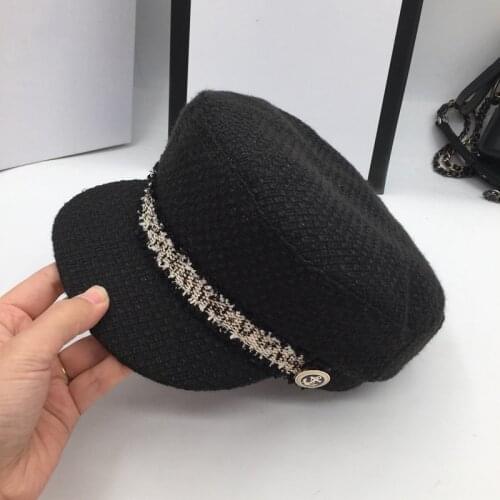 Qiu dong female fashion knitted cap the European and American socialite berets Korean students cap tide restoring ancient