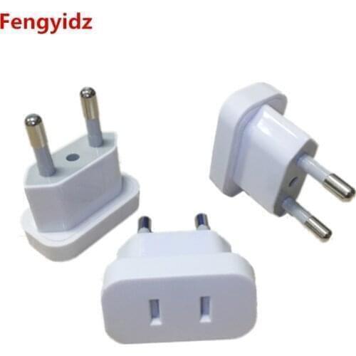 1 pcs US To EU Euro Europe Plug Plug Converter 2 Round Plug AC Converter Travel Adapter American US To EU Electrical Socket