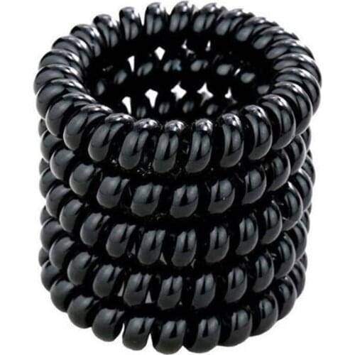 5pcs 5.5cm Telephone Wire Women Elastic Rubber Bands Hair Ties Ladies Girl Plastic Rope Ponytail Holder Gum Hair Accessories 1PC