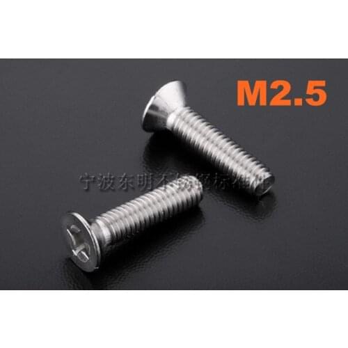 1000pcs/lot M2.5*3/4/5/6/8/10/12/14/16/18/20/22/25/30 Stainless philips countersunk head machine screw DIN965