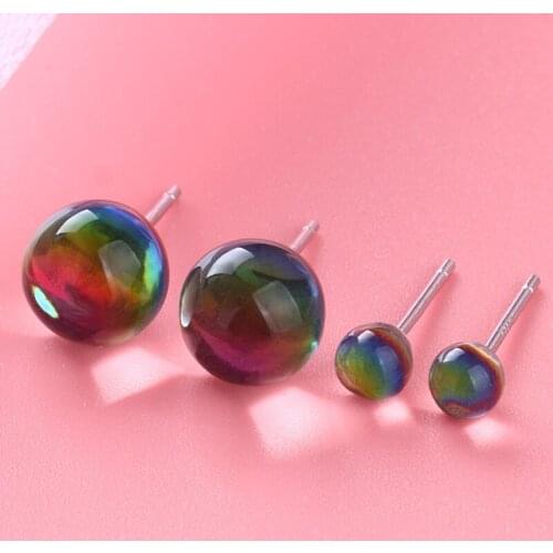 2020 New Fashion Stud Earrings multicolour crystal Geometric Earrings Round For Women Girls Jewelry
