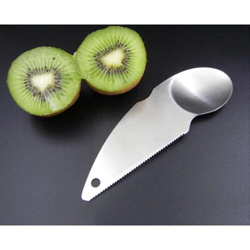 304 food grade stainless steel kiwi spoon kiwi serrated knife peeling spoon avocado meat cutting tool kitchen accessories