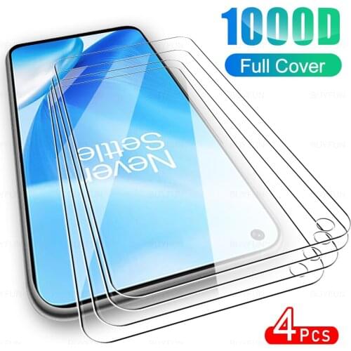 4Pcs Full Cover Protective Glass For OnePlus Nord N200 5G Phone Glas Screen Protector Film For One Plus N 200 One+ 1+ 6.49" 2021