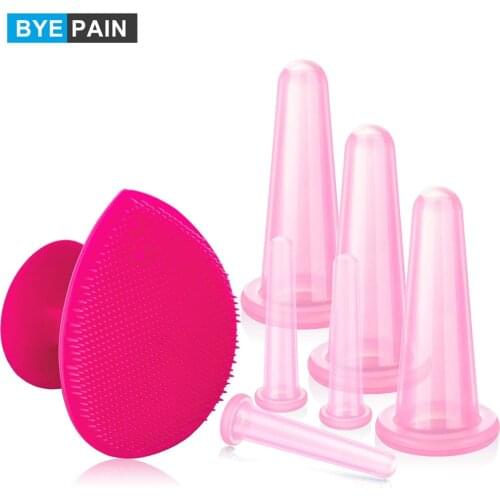 3Pcs/Lot BYEPAIN Eye mini silicone massage cup silicone facial massager cupping cup face care treatment dropshipping