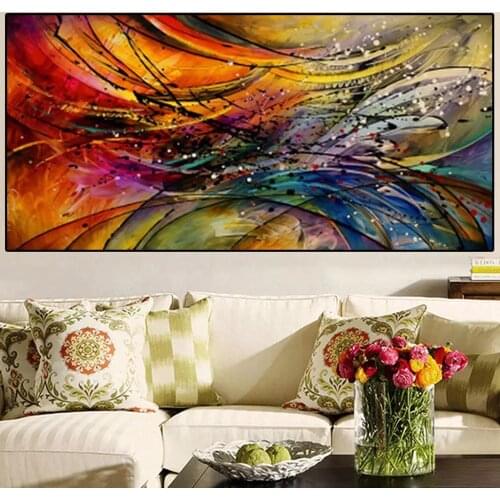 DIY 5D Diamond Painting Abstract Line Mosaic Landscape Full Round Diamond Embroidery Flower Cross Rhinestone Christmas Gift