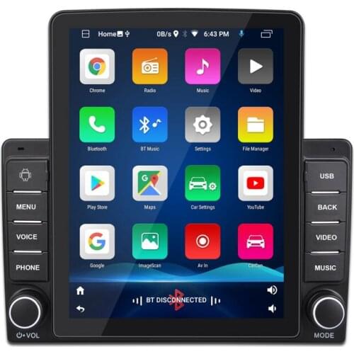 Android Vertical Radio 9.5 inch 2din Universal Stereo With BT Wifi IPS Screen 1+16gb Multimedia Player