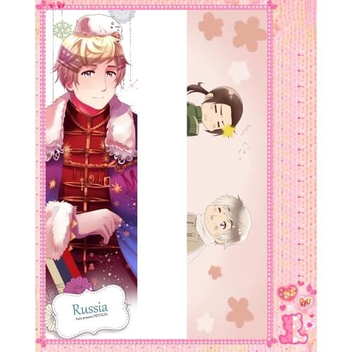 Anime Cartoon Hetalia Double Bolster Hugging Pillow Case Pillow Cover Pillowcase Peach Skin 2 Way No.510005