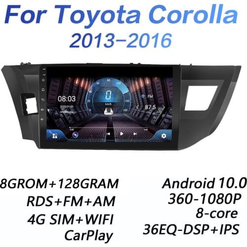 4GRAM+64GROM DSP 2 din Android 9.0 Car Radio Multimedia Video Player for Toyota Corolla \ Ralink 2013 2014 2015 2016 carplay