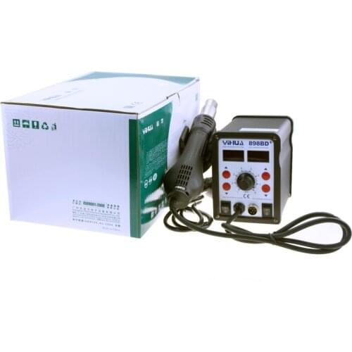Free Shipping 2 in 1 Digital Display Soldering Desoldering Station YIHUA 898BD+ SMD Electric Soldering Iron + Hot air Gun Rework