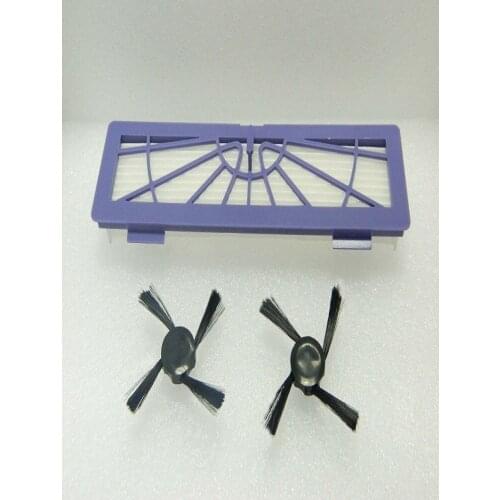 2 Pieces Side Brush & 1 Piece High-Performance Filter for Neato D75 D85 robot vacuum cleaner parts