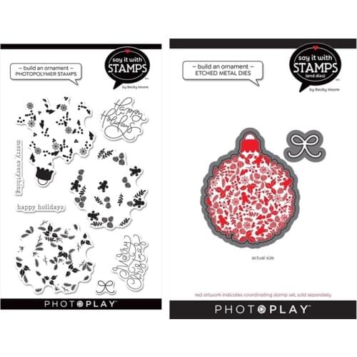 CH 2020 New Arrival CHRISTMAS BUILD AN ORNAMENT Metal Cutting Dies and stamps DIY Scrapbooking Card Stencil Paper Craft Handmade