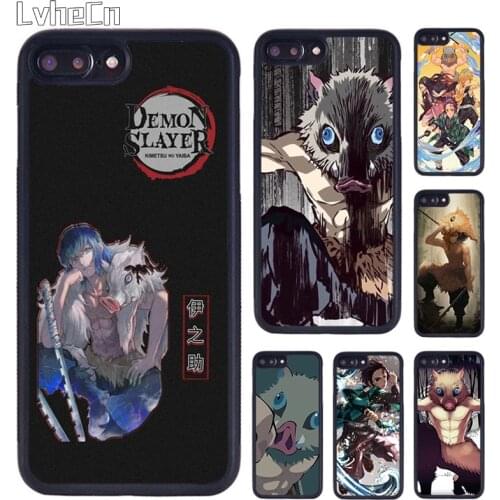 LvheCn Inosuke Hashibira Demon Slayer Phone Case For iPhone 5 SE 6s 7 8 Plus 11 12 Pro X XR XS Max Samsung galaxy S8 S9 S10 Plus