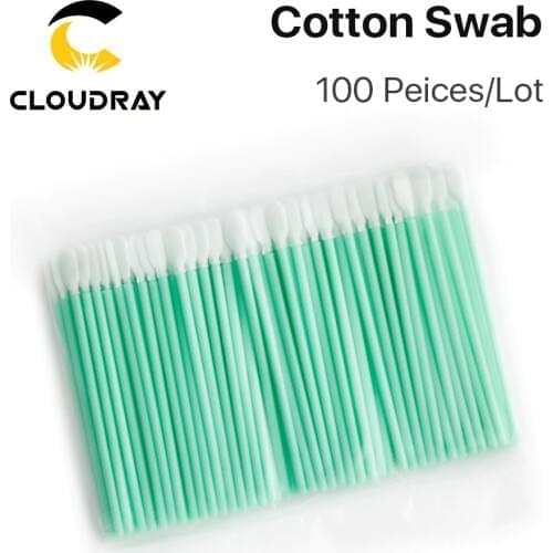 Cloudray 100pcs/Lot Size 100mm 160mm 121mm Nonwoven Cotton Swab Dust-proof For Clean Focus Lens And Protective Windows