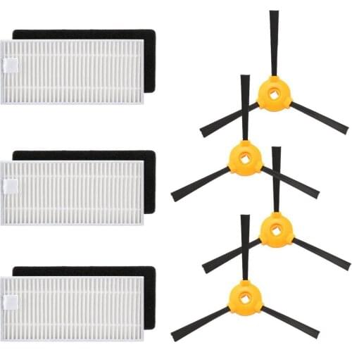 Filter & Side Brush Replacement Kit for Ecovacs Deebot N79 Robotic Vacuum Cleaner Parts Filters Side Brushes Accessories