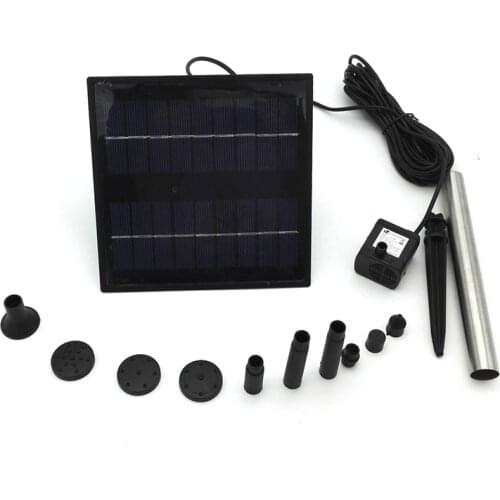Hot Quality 9V 1.8W 240L/H SOLAR WATER PUMP FOR FOUNTAIN GARDEN POND 20~65cm