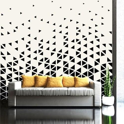 Custom any size wall mural wallpapers Modern fashion geometric pattern Arcuate triangular 3DPerspective Wall Sticker YBZ113