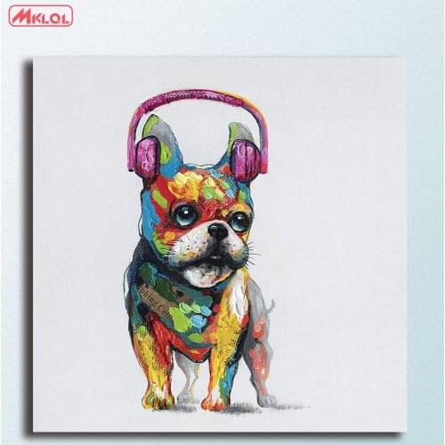 Large Dog-Beats-II Oil Painting Wall Art Picture Paiting Canvas Paints Home Decor Abstract Print Painting Modern Wall Decor