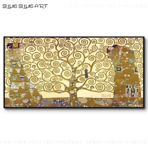 Gustav Klimt the Tree of Life Stoclet Frieze 1909 Hand-painted Gustav Klimt Artwork Reproduce Famous Gustav Klimt Oil Painting