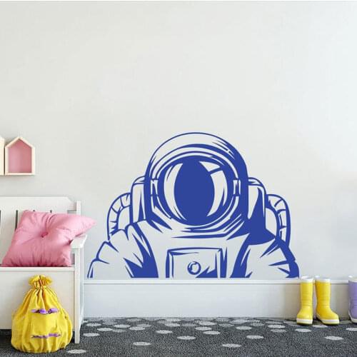 Outer Space Astronaut Wall Sticker Vinyl Home Decoration for Boys Room Nursery Playroom Wall Decal Decor Removable Murals S289