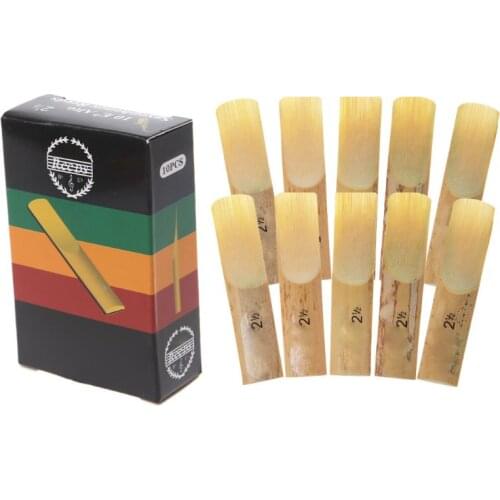 Hot 10pcs Eb Alto Saxophone Reeds Strength 2 2.5 3 Sax Woodwind Instrument Parts