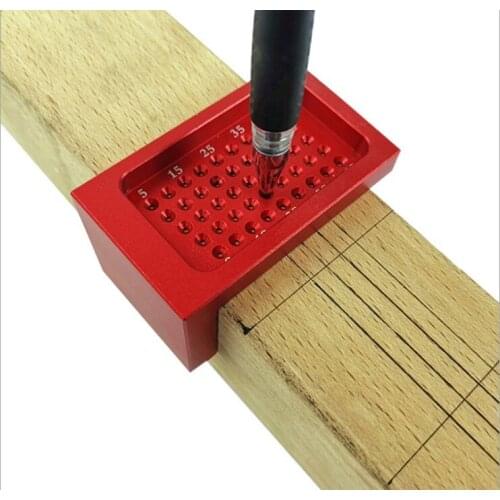 L-type Ruler Measuring Tool Scriber Woodworking Hole Positioning Crossed Gauge Aluminum Alloy Ruler