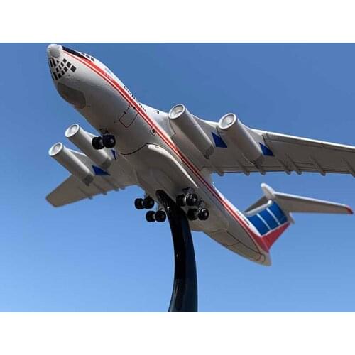 Soviet Union Transportation Plane Model 1/400 Scale Diecast Russian IL76 Transport Aircraft Airplane Model Toy Collections