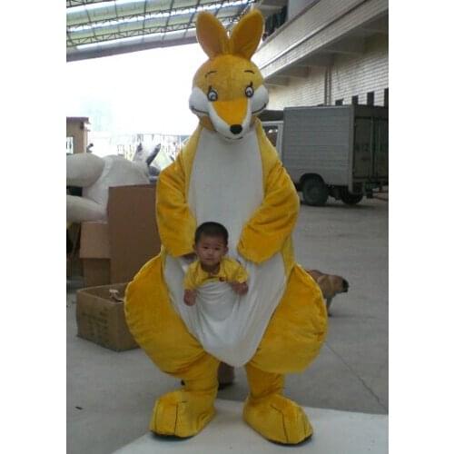 Can Be Washed EVA Material Helmet Kangaroo Mascot Costumes Cartoon Apparel Advertisement Costumes Halloween Carnival Fancy Suit