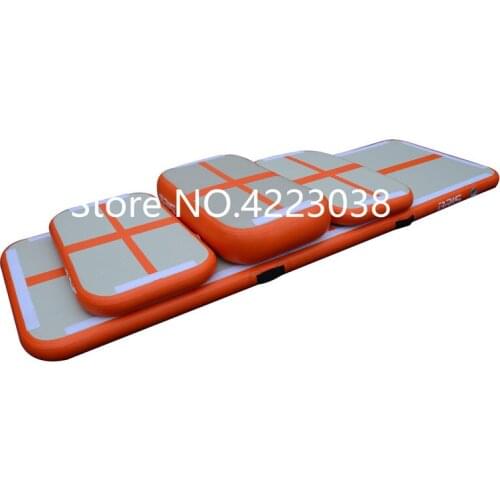 A Set (5pcs) Inflatable Air Track Gym Equipment Set Tumble Track,Gym Air Mat Manufacturer Inflatable Gymnastics Mat With a pump