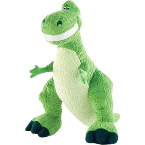 Original Disney Toy Story 4 Green Dinosaur Rex Plush Toy Kawaii Soft Stuffed Dinosaur Doll Kids Gift 34cm