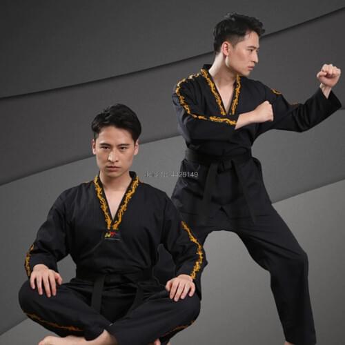 Professional Adult Childrens Taekwondo Suit Long Sleeve Men Women Tae kwon do Clothing Karate Training Clothes China Dragon