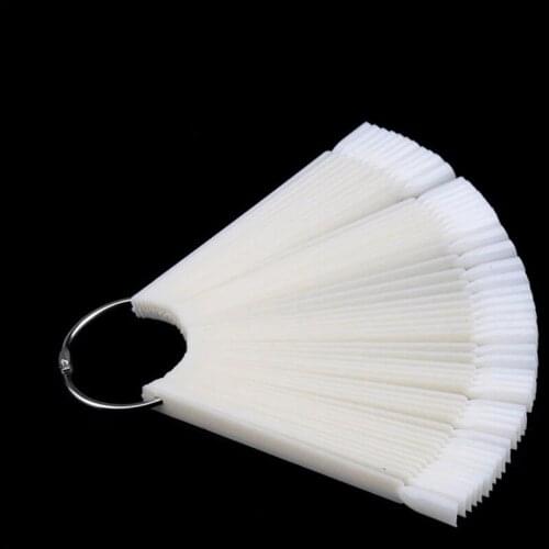 Clear Nature Black False Tips For Nail Art Display Oval Fan Style Nail Swatch Polish Stand Tips Practice Manicure Tools