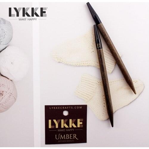 1 piece Lykke Umber 5 inch (11.5cm) interchange Circular Needle Tips