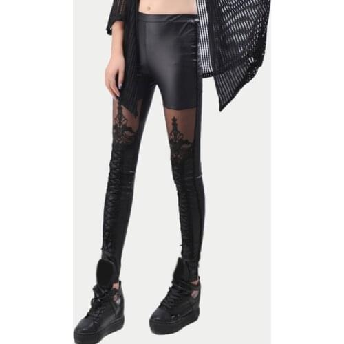 Женские кожаные легинсы Swokii China At AliExpress