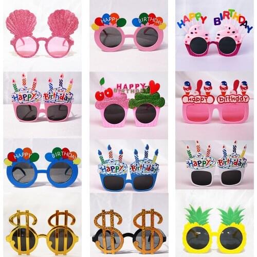 YORIWOO Happy Birthday Party Sunglasses Funny Fashion Glasses Beach Eyeglass Kids Children Birthday Photobooth Props Photo Booth