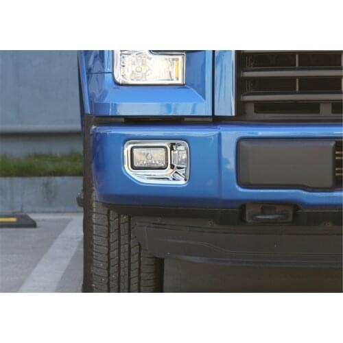 Exterior Decoration Front Fog Light Lamp Frame Cover Trim Sticker for Ford F150 2015+ Stylish Car Decal Stickers Car Accessories