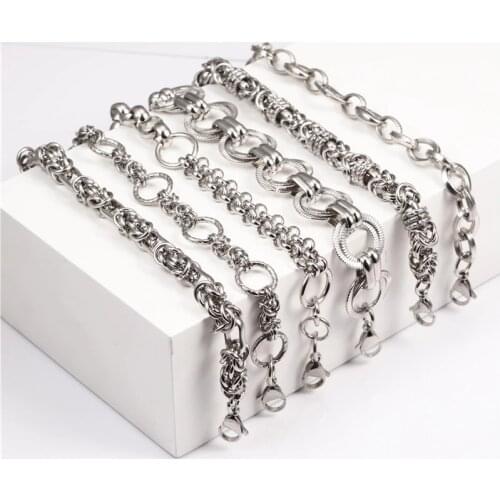 OUFEI Stainless Steel Bracelet Femme Cuff Metal Bracelet Charms Fashion Jewelry Accessories Jewelry For Women Free Shipping