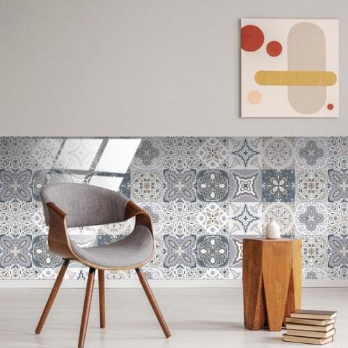 10Pcs Black White Self -Adhesive Wall Stickers Anti Oil Waterproof Tiles Kitchen Bathroom Decoration Waist Line Wall Art