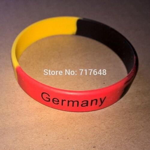 100pcs Segmented Germany wristband silicone bracelets free shipping by FEDEX