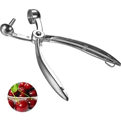 18cm Aluminum Alloy Cherry Olive Pitter Corer Stoner Pits Seed Fruits Remover Squeeze Handheld Tool