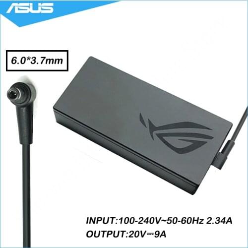 20V 9.0A 180W 6.0X3.7mm ADP-180TB H Laptop AC Adapter Power Charger For Asus ROG Zephyrus G14 GA401IV GA502 GA502D GA502DU