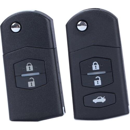 Black Car folding key Remote Control Key Replacement Shell Suit For Mazda 3/New Mazda 6/Mazda 2/Mazda 5/Pentium B70 Car Key