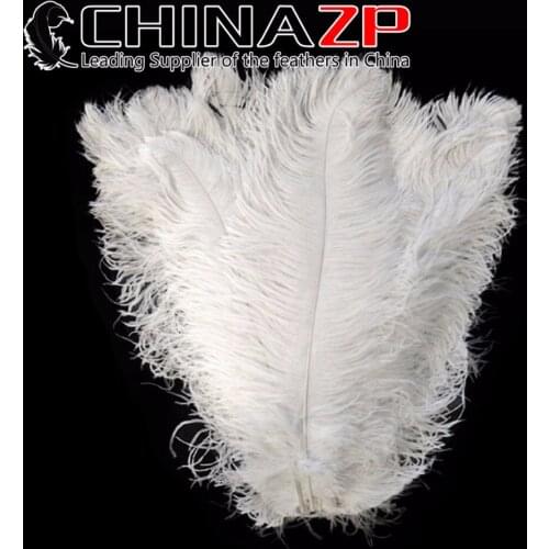 CHINAZP Factory Large Size 24inch to 26inch(60-65cm) 50pcs/lot Top Quality White Ostrich Feathers