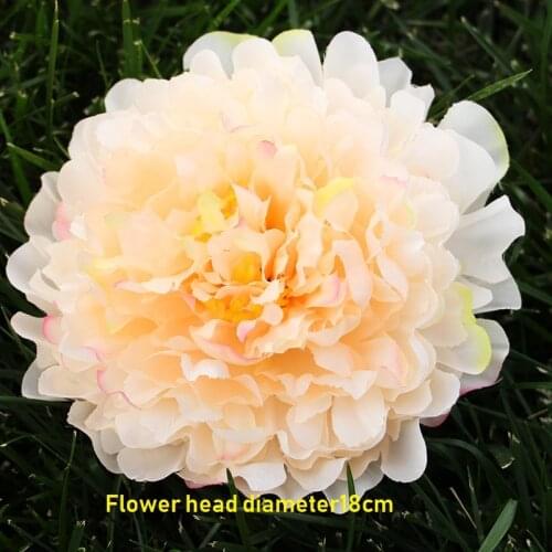 10pcs Blooming Peony Silk Big Head Flores 18cm Artificial Flowers Home Wedding Decor DIY Hats Marriag Accessoies New Year Gifts