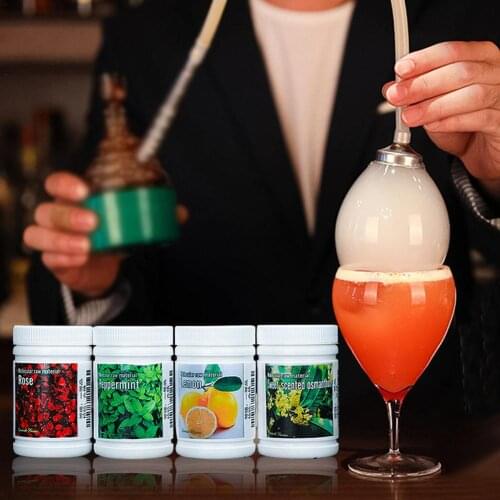 Smoke Gun Material Molecular Smoking Chips Resealable Durable Sawdust Incenser for Bartending Lemon Rose Mint