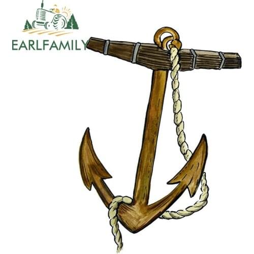 EARLFAMILY 13cm x 9.4cm for Anchor Anime Decal Personality Scratch-proof Waterproof Car Stickers for Vehicle Bumper Window