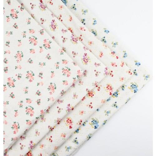 50cmx150cm Floral print Fabric cotton linen fabric cloth DIY tablecloth collection plain curtain material 4 colours