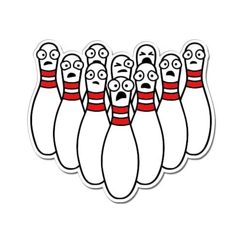 Bowling Pins - Vinyl Sticker Waterproof Decal