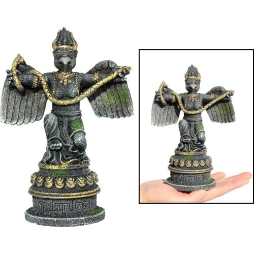 Creative Aquarium Hideout Artificial Landscape Carved Ancient Egyptian Horus Statue Figurine Fish Tank Shelter Cave Decoration