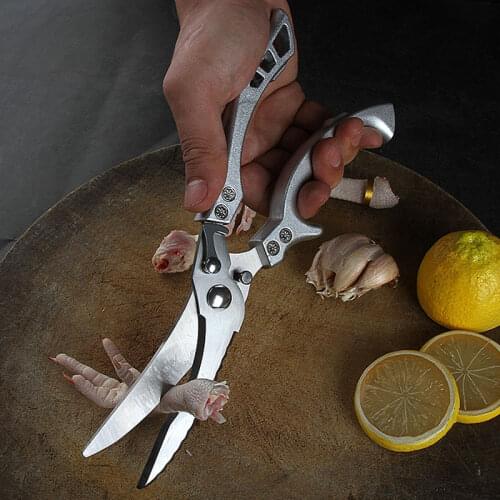 Kitchen Knife Powerful Chicken Bone Scissors Kitchen Knives Duck Fish Cutter Shears Stainless Steel Cleaver Knife Scissors
