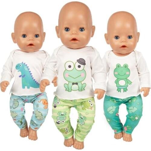 Fashion Frog Suit Wear For 43cm zapf Baby Born Doll 17 Inch Born Babies Dolls Clothes And Accessories